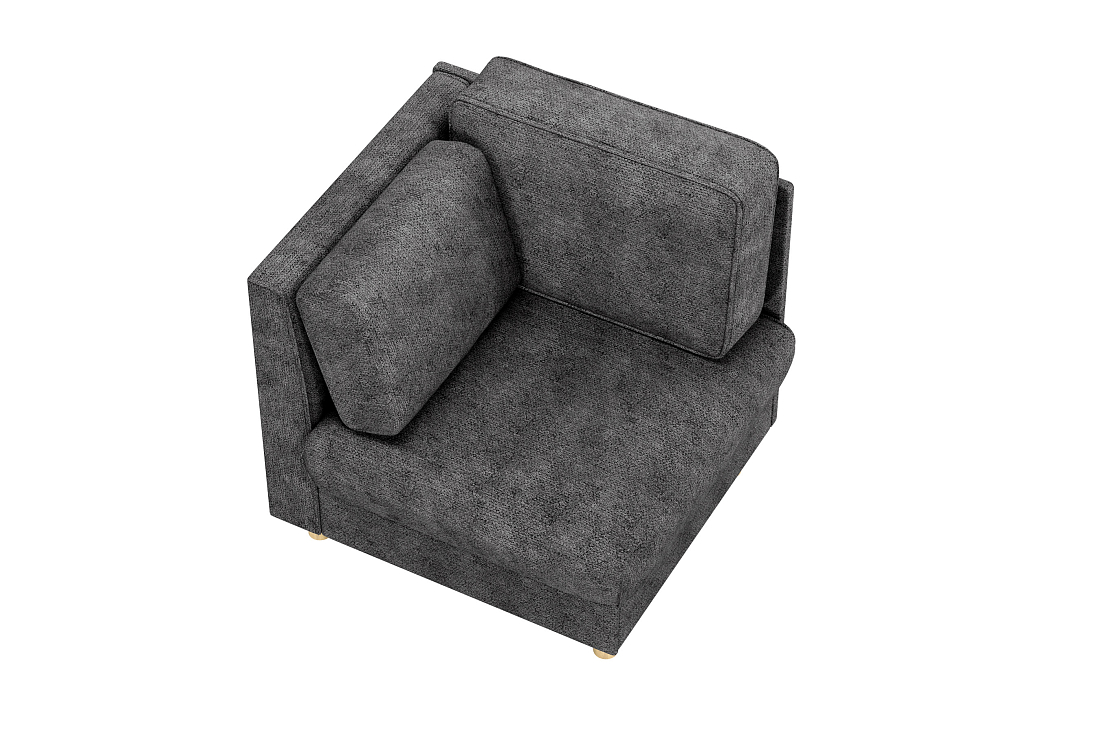 Шелдон / кресло для отдыха велюр sierra 9 темно-серый